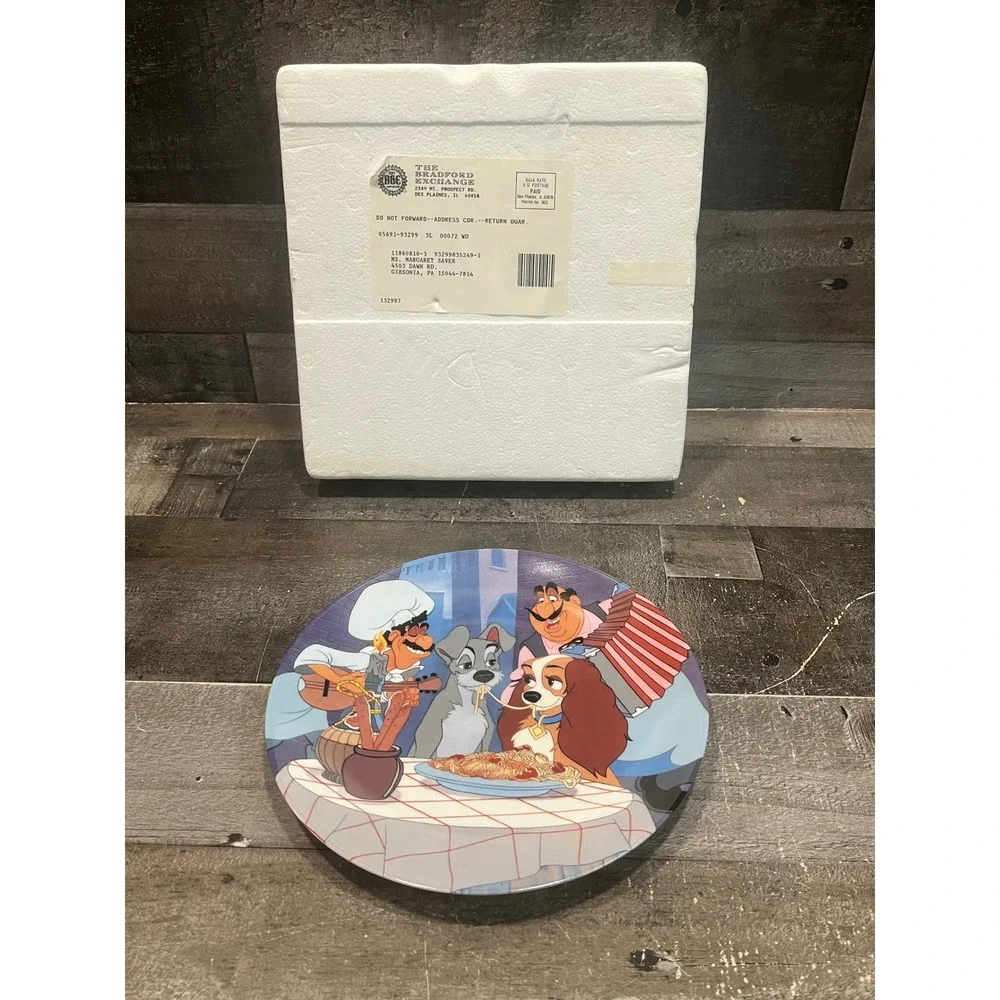 Disney Lady and the Tramp First Date Collector Plate Knowles Bradford Exchange
